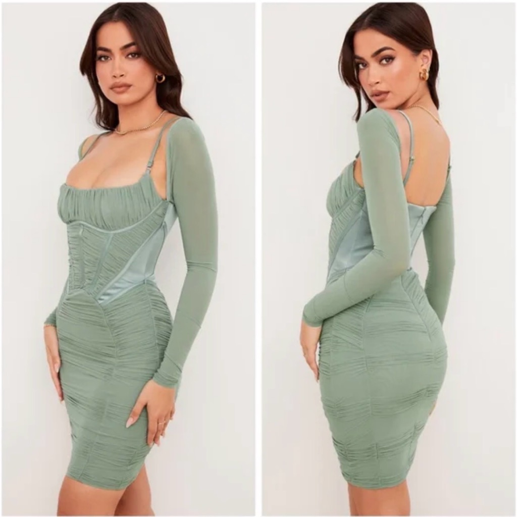 Nwt House Of Cb Sage Bodycon Dress